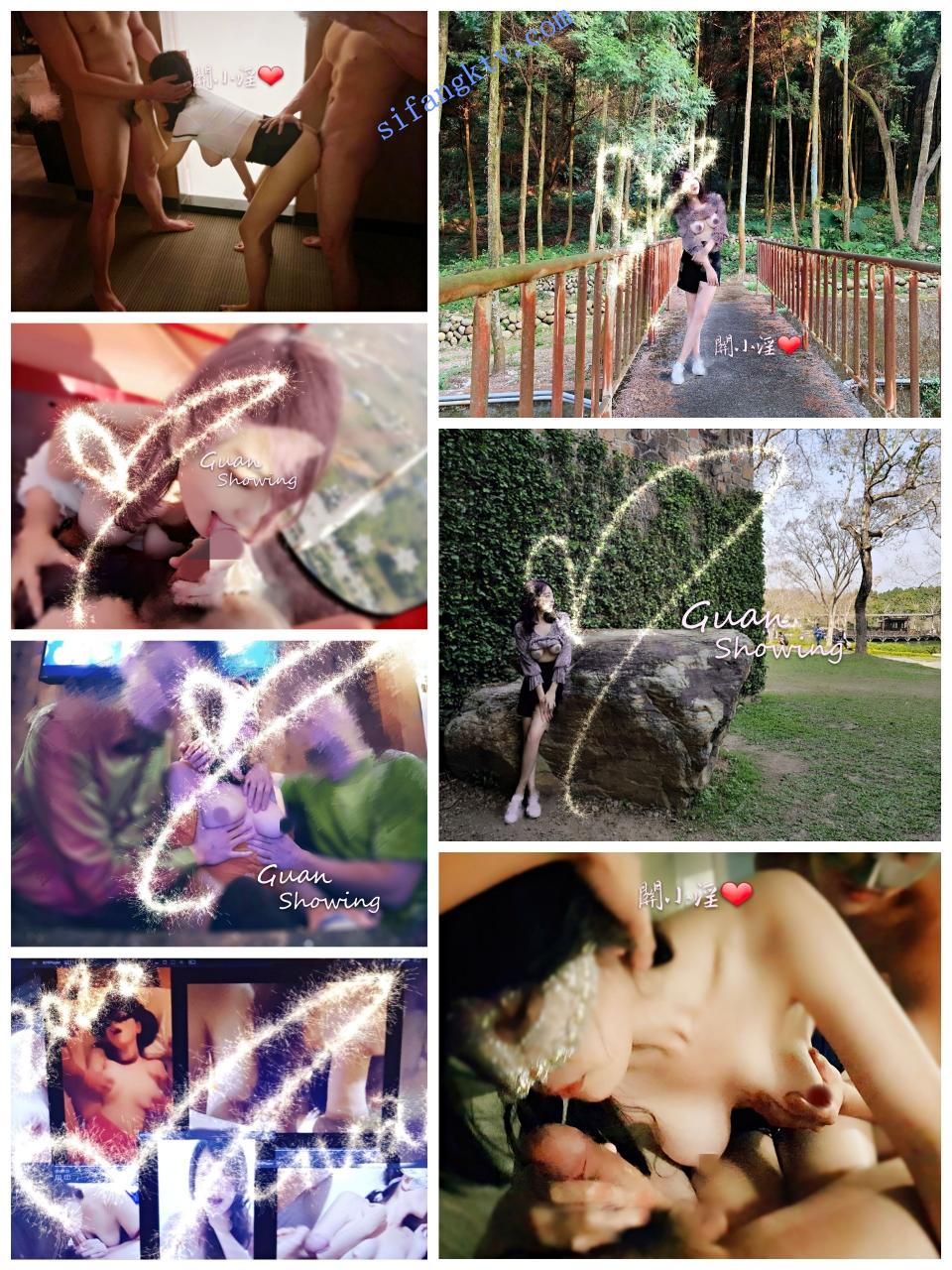 【关小淫】露脸，喜欢露出，她的淫妻老公喜欢多p【296m】