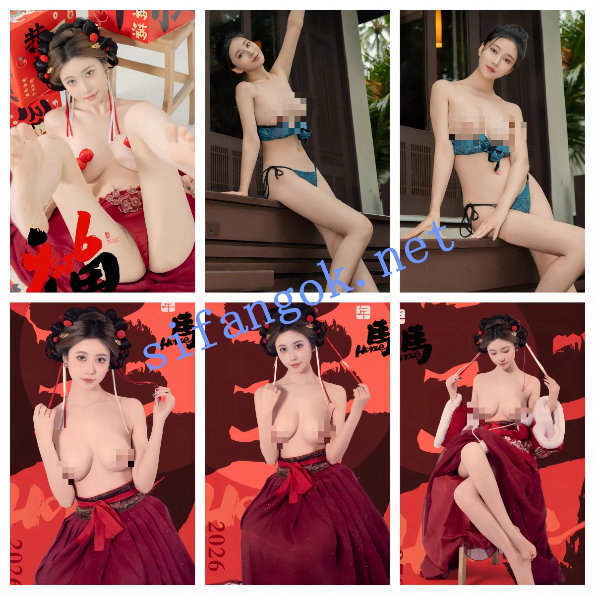 【网红年年】极品身材高颜巨乳女神 大尺度写真 露毛露奶